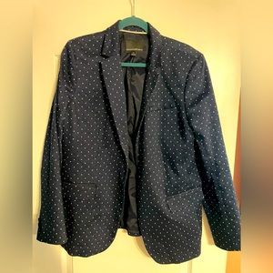 Banana Republic Navy Blue Dot Blazer